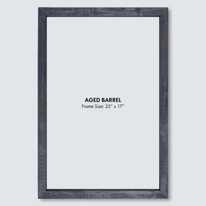 Aged Barrel Wooden Frame