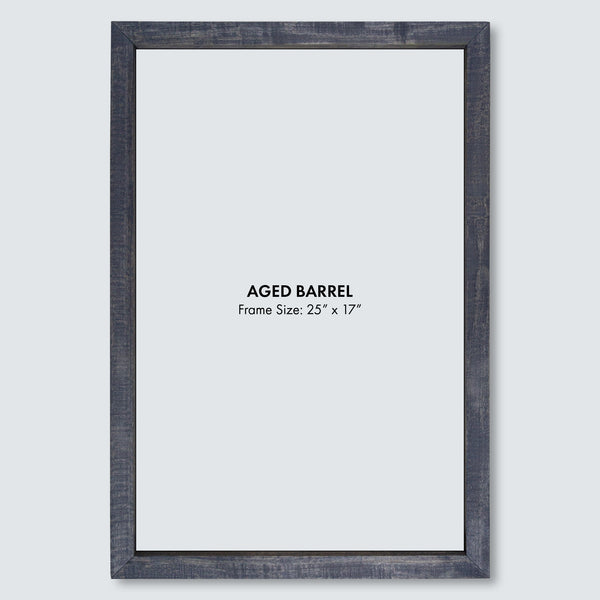 Aged Barrel Wooden Frame